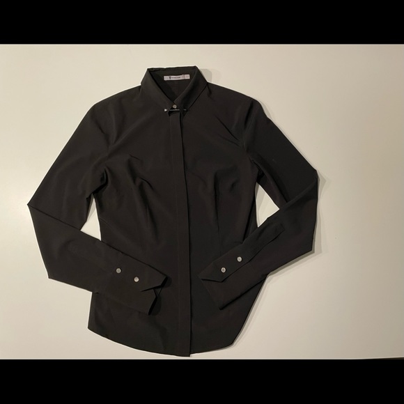 T Alexander Wang Button-Down Shirt With Collar Pin - Picture 2 of 7